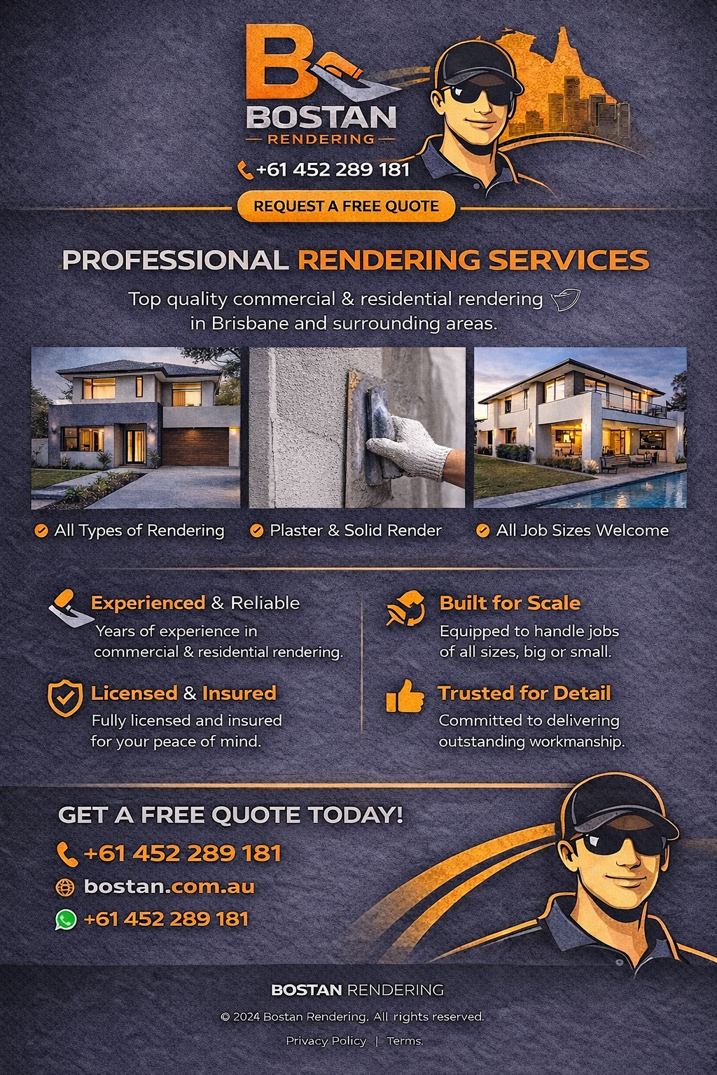 Plaster and solid render